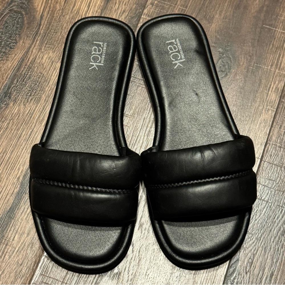 Nordstrom Rack Black Koda Slide Sandals